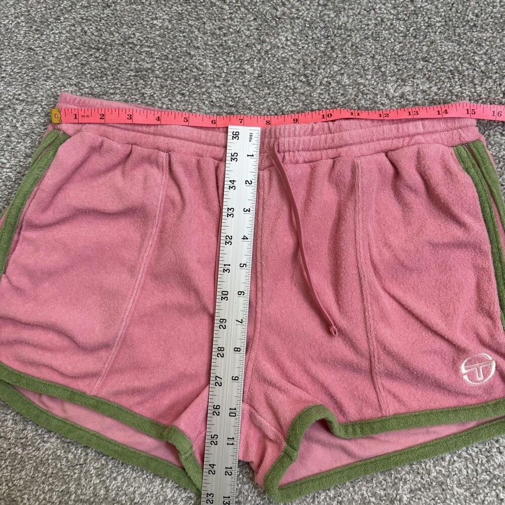 Sergio Tacchini Shorts Womens Small Pink Terry Dolphin Tennis Sport Cabana Beach - Picture 3 of 6